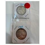 1950-1962 Franklin Half Dollars