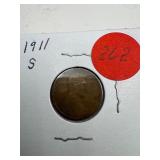 1911-S Lincoln Cent