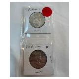 1952-D-1953-D Franklin Half Dollars