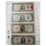 Silver Cert Dollar & Five Dollar