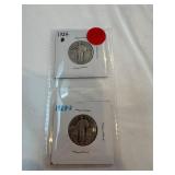 1926-1928-D Standing Liberty Quarters