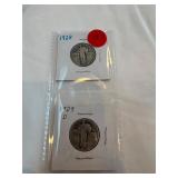 1928-1929-D Standing Liberty Quarters