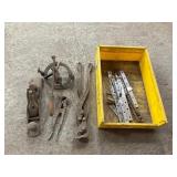 Old Tools, Wood Plane, Nippers, Etc.