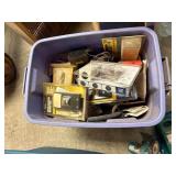 Large tote of electrical supplies