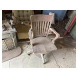 Wood Rolling Office Chair