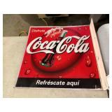 Coca-Cola Spanish Double Sided Flange Tin Sign