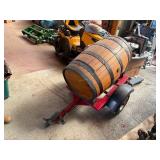 Whiskey Barrel Trailer & Barrel