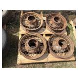 (4) 1933-34 Ford 17' Wire Wheels