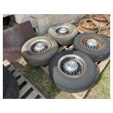 (4) 1962 Pontiac Rims & Tires