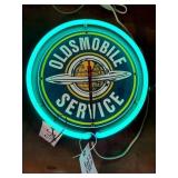 14.5' Oldsmobile Service Neon Clock