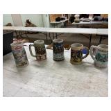 Budweiser , Miller Holiday Steins