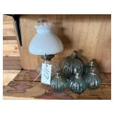 Oil Lamp & Glass Balls