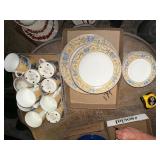 English Toile Porcelain Dishes