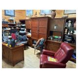 Oak Wood Desk Set - 9pc