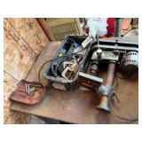Tote of tools, Drill press for parts