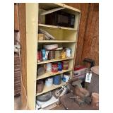 Shelf w/contents. Hardware, Microwave etc