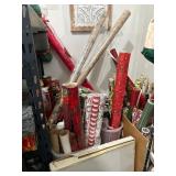 Contents of Corner. Large lot of wrapping paper