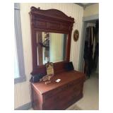 Wood Dresser w/mirror