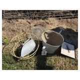 Egg Basket, water can etc