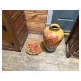 Hand Painted Vase & Plate