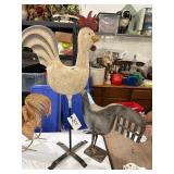 (3) Metal Chicken Dï¿½cor