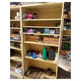 Shelf w/contents. Fluids. Hardware etc