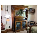 Glass Door Wood Bookcase