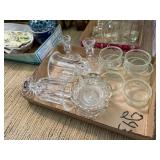 Heavy Glass Candle Holders & other