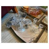 Cake Plate, Candle Holders etc