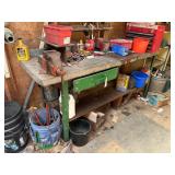 Shop Table w/contents & Clamp