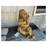 Girl & Dog Statue