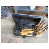 Large lot of chisels