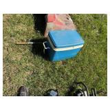 Rubbermaid Cooler & Fishing Pole