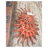 (4) Rotary Hoe Wheels