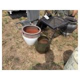 Flower Pots, Metal Stands etc