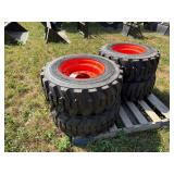 (4) New 12 - 16.5 Skidsteer Tires w/rims