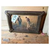 Trench Art Picture Frame & Picture