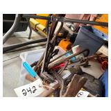 Large lot of prybars, Bolt Cutters, Hammers etc