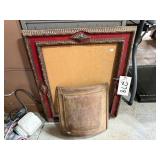 Trench Art Picture Frame & Ornate Stove Door