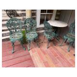 Antique Cast Iron Table & Chairs