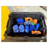 Tote of Lawn Supplies, Weed Killer etc