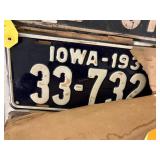 New Iowa 1933 License Plate