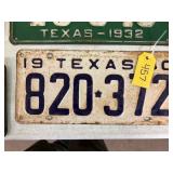 Texas 1940 License Plate