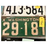 Washington 1933 License Plate