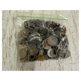 Bag of Misc Jewelry, Coins & other