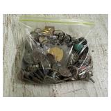 Bag of Misc Jewelry, Coins & other