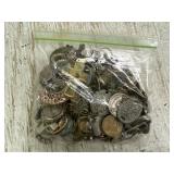 Bag of Misc Jewelry, Coins & other