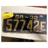 GA-32 License Plate