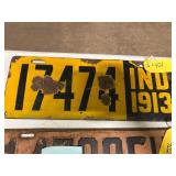 Indiana 1913 License Plate