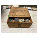 Walter Baker & Co Wood Box w/Toy Blocks